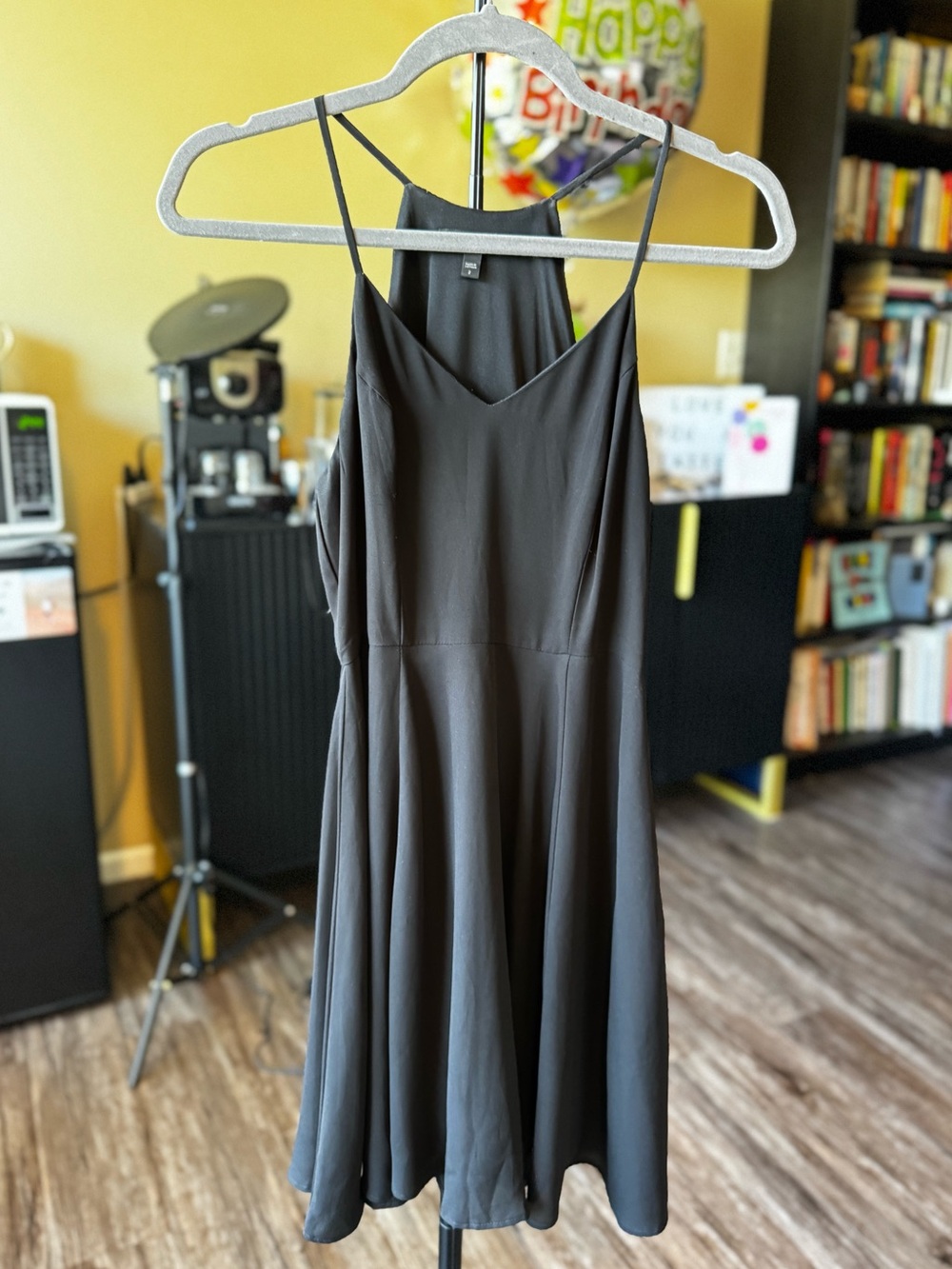 Express Black Spaghetti-Strap Mini Dress